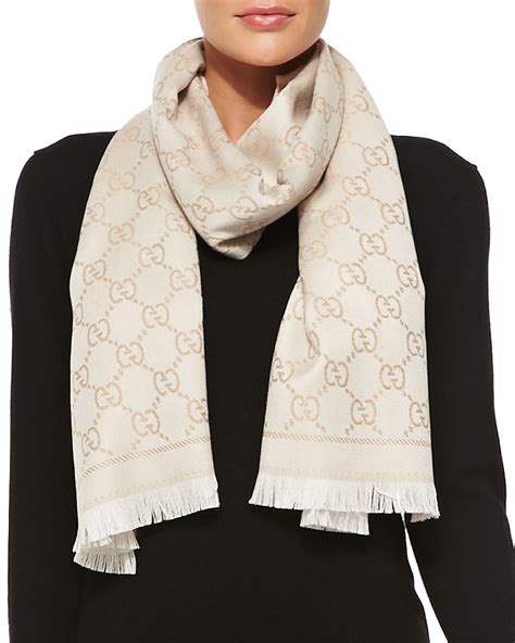 white gucci scarf womens|gucci scarf clearance.